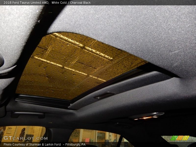 White Gold / Charcoal Black 2018 Ford Taurus Limited AWD