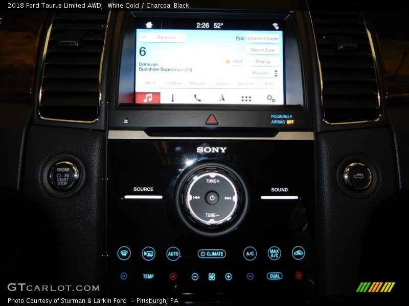 White Gold / Charcoal Black 2018 Ford Taurus Limited AWD