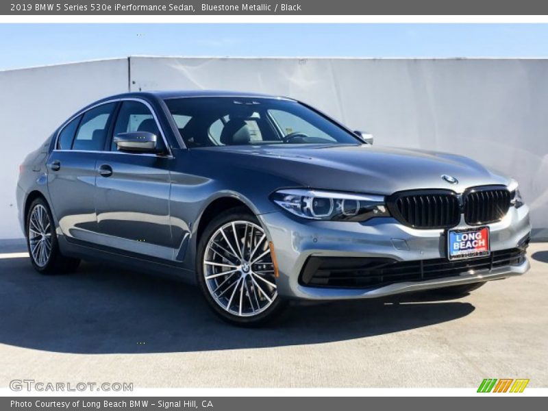 Bluestone Metallic / Black 2019 BMW 5 Series 530e iPerformance Sedan