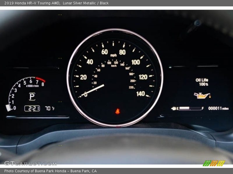 Lunar Silver Metallic / Black 2019 Honda HR-V Touring AWD