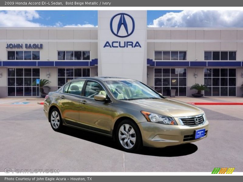 Bold Beige Metallic / Ivory 2009 Honda Accord EX-L Sedan
