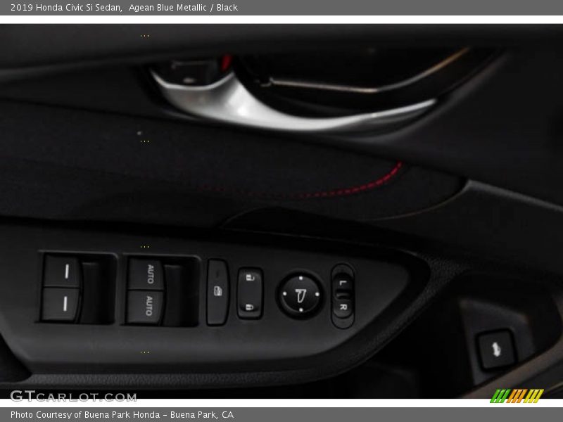 Agean Blue Metallic / Black 2019 Honda Civic Si Sedan