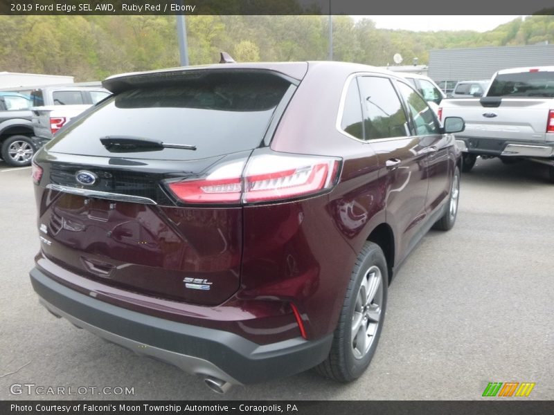 Ruby Red / Ebony 2019 Ford Edge SEL AWD