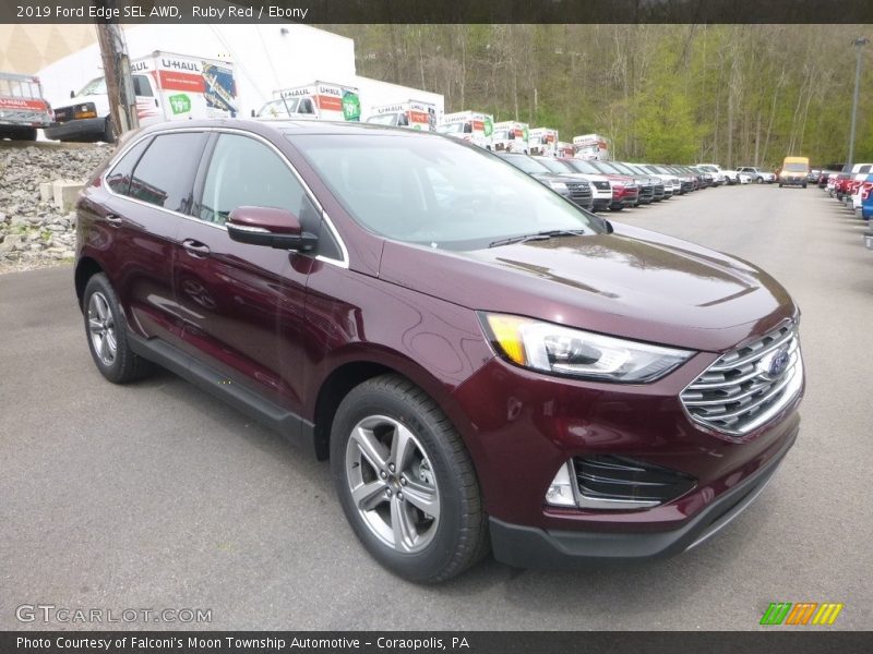 Ruby Red / Ebony 2019 Ford Edge SEL AWD
