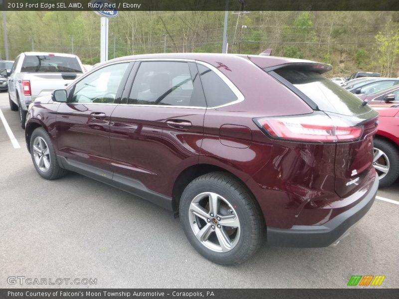 Ruby Red / Ebony 2019 Ford Edge SEL AWD