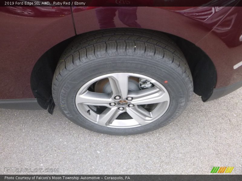 Ruby Red / Ebony 2019 Ford Edge SEL AWD