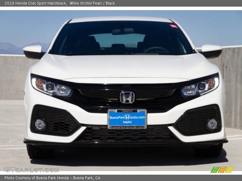 White Orchid Pearl / Black 2019 Honda Civic Sport Hatchback