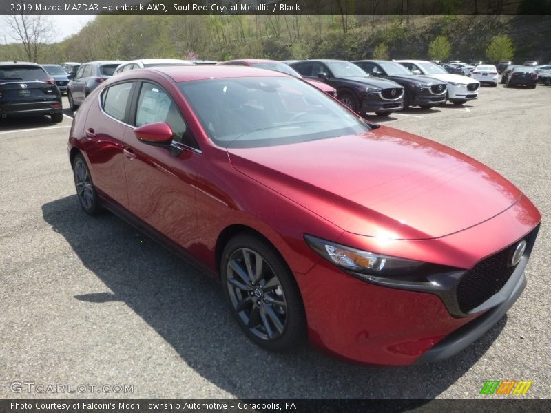 Soul Red Crystal Metallic / Black 2019 Mazda MAZDA3 Hatchback AWD