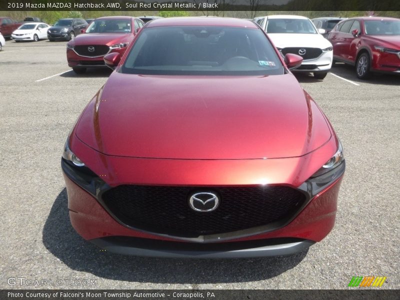 Soul Red Crystal Metallic / Black 2019 Mazda MAZDA3 Hatchback AWD