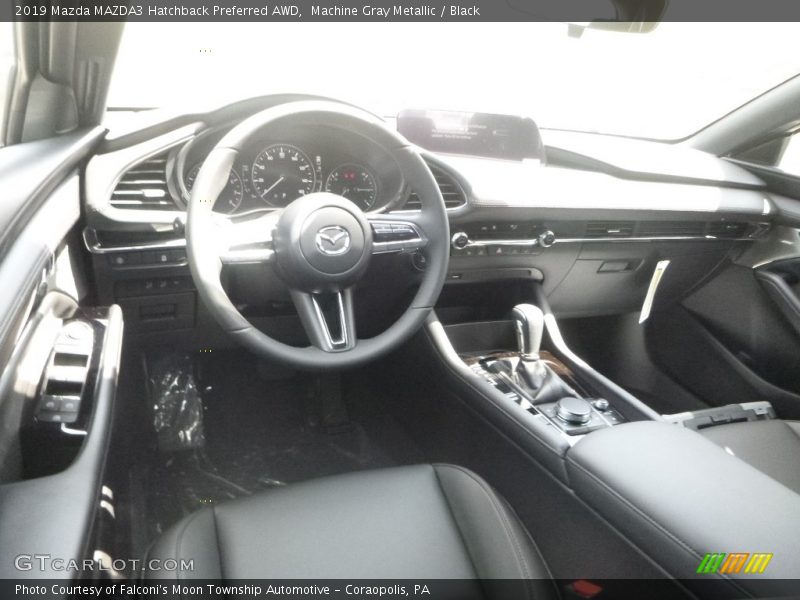 Machine Gray Metallic / Black 2019 Mazda MAZDA3 Hatchback Preferred AWD