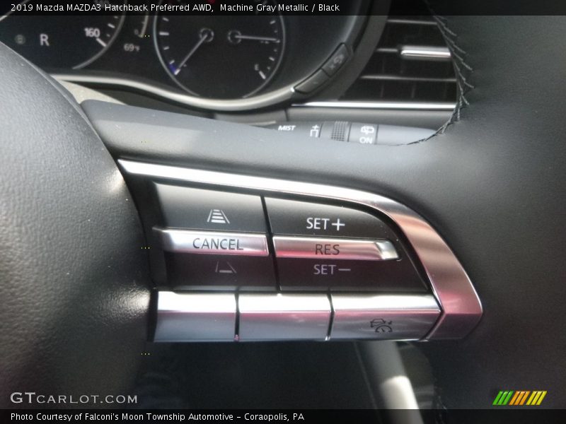 Machine Gray Metallic / Black 2019 Mazda MAZDA3 Hatchback Preferred AWD