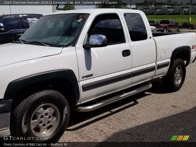 Summit White / Graphite 1999 Chevrolet Silverado 1500 LS Extended Cab 4x4