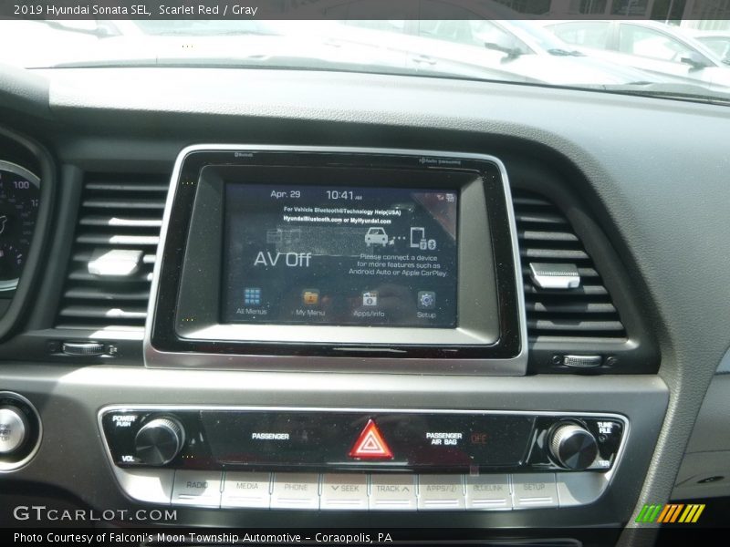 Scarlet Red / Gray 2019 Hyundai Sonata SEL
