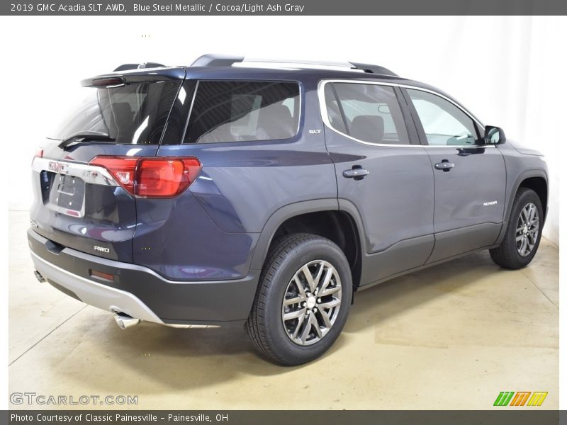 Blue Steel Metallic / Cocoa/Light Ash Gray 2019 GMC Acadia SLT AWD