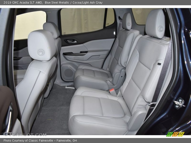 Blue Steel Metallic / Cocoa/Light Ash Gray 2019 GMC Acadia SLT AWD