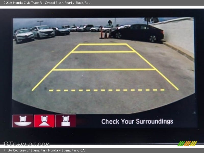 Crystal Black Pearl / Black/Red 2019 Honda Civic Type R