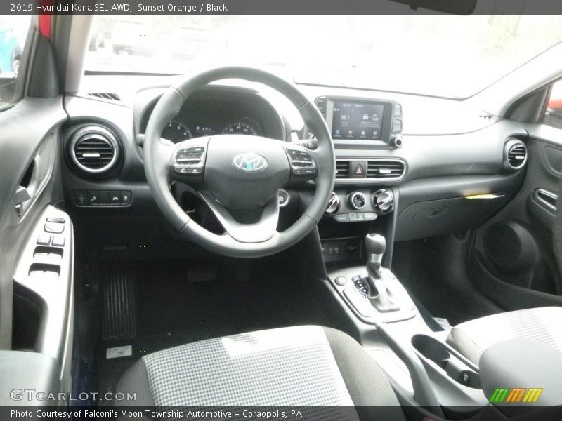 Sunset Orange / Black 2019 Hyundai Kona SEL AWD