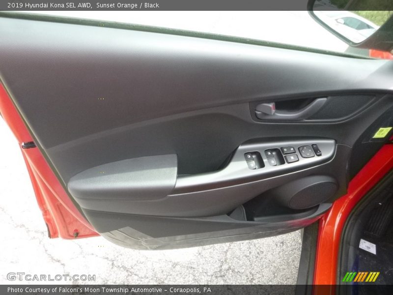 Sunset Orange / Black 2019 Hyundai Kona SEL AWD