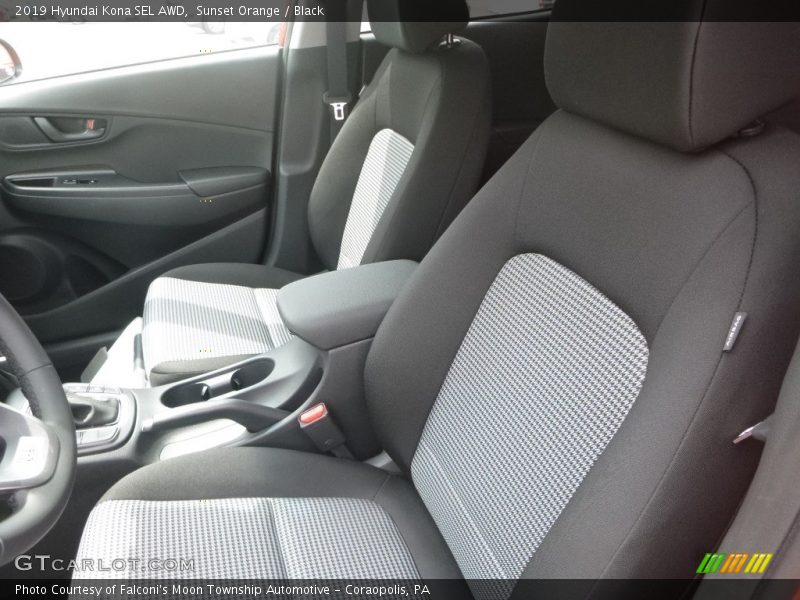 Sunset Orange / Black 2019 Hyundai Kona SEL AWD