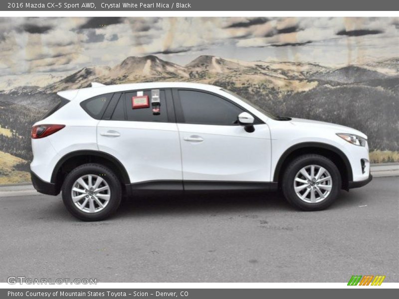 Crystal White Pearl Mica / Black 2016 Mazda CX-5 Sport AWD