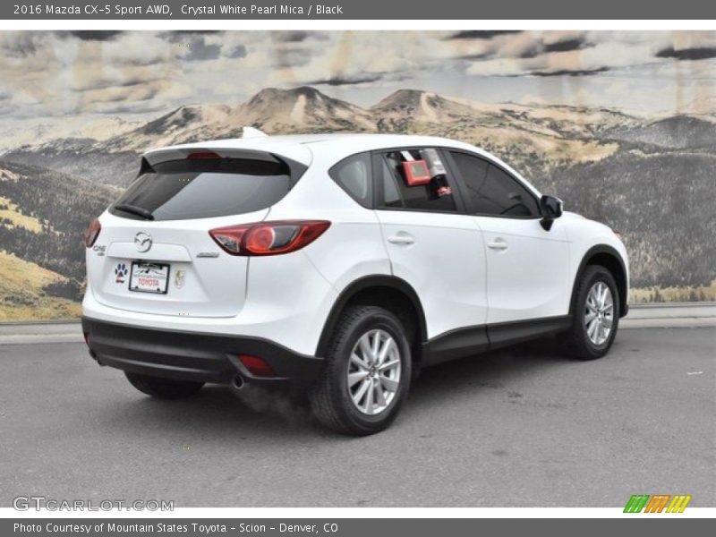 Crystal White Pearl Mica / Black 2016 Mazda CX-5 Sport AWD