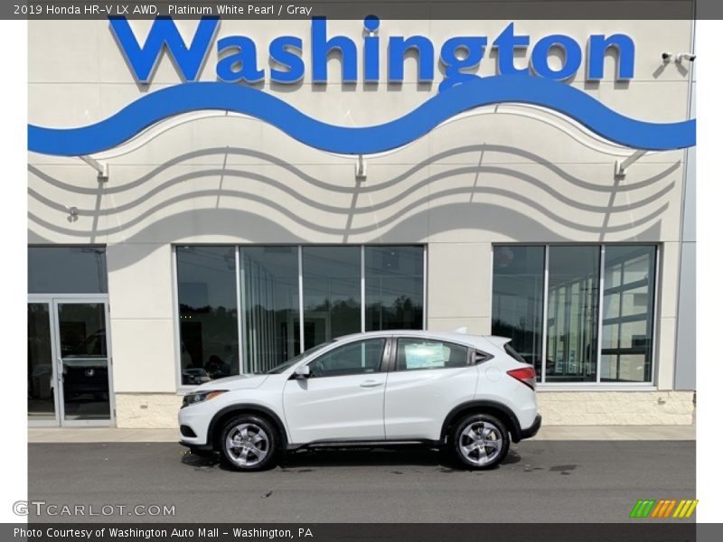 Platinum White Pearl / Gray 2019 Honda HR-V LX AWD