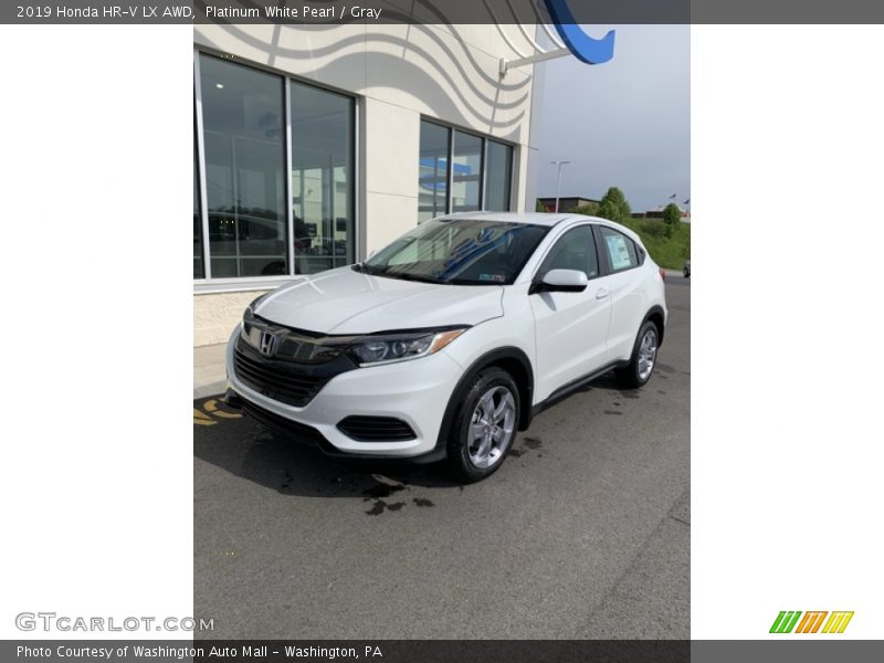 Platinum White Pearl / Gray 2019 Honda HR-V LX AWD