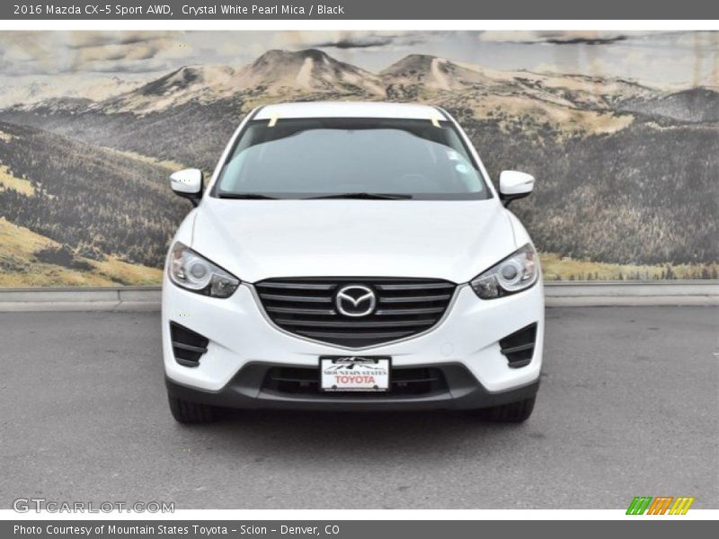 Crystal White Pearl Mica / Black 2016 Mazda CX-5 Sport AWD