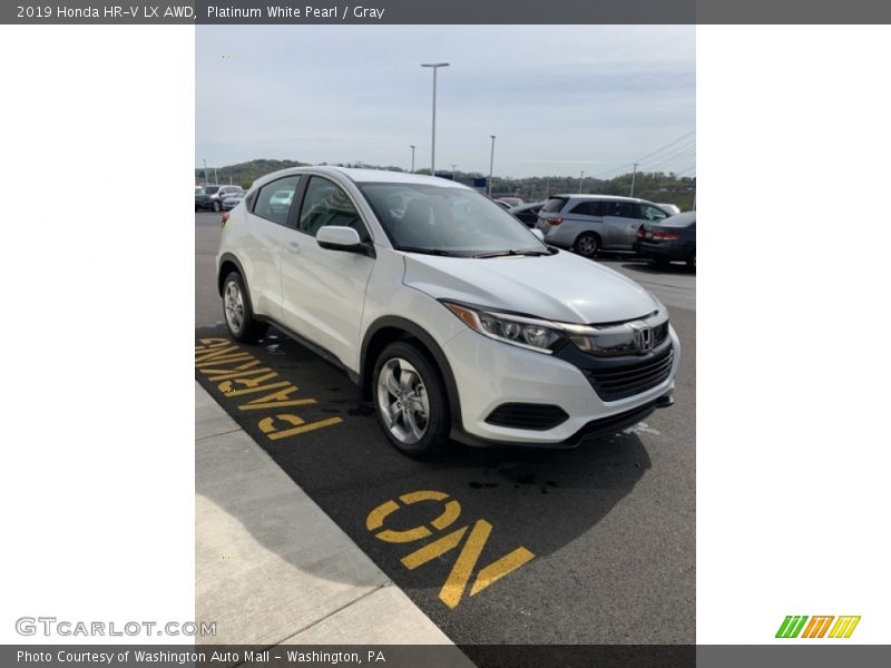 Platinum White Pearl / Gray 2019 Honda HR-V LX AWD
