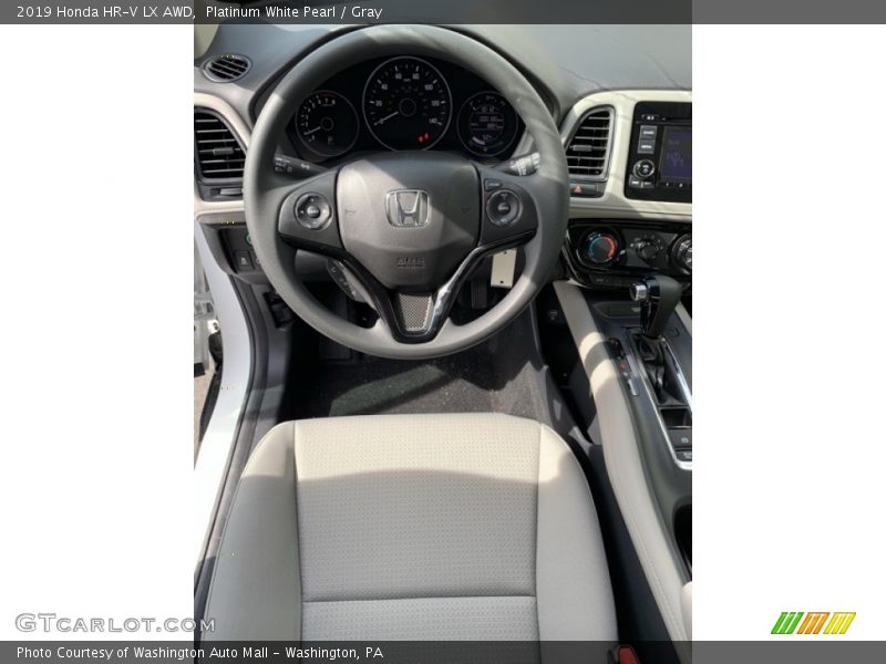 Platinum White Pearl / Gray 2019 Honda HR-V LX AWD