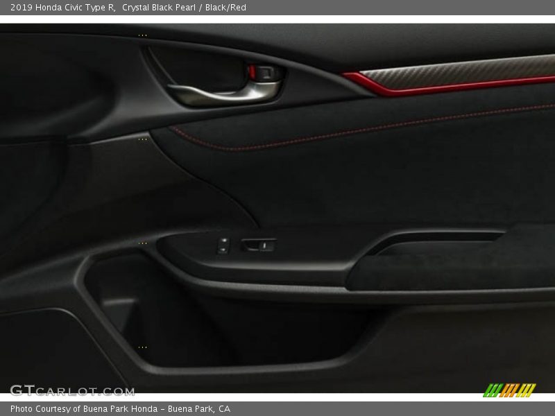 Crystal Black Pearl / Black/Red 2019 Honda Civic Type R
