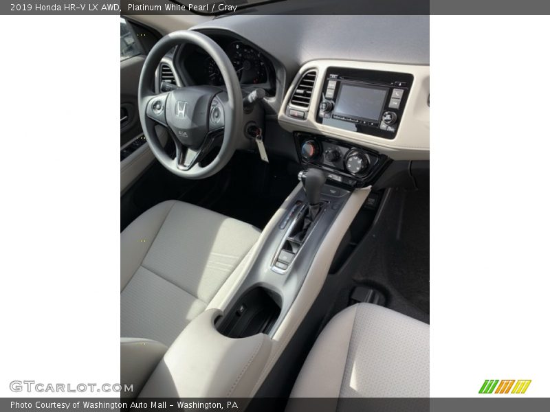 Platinum White Pearl / Gray 2019 Honda HR-V LX AWD