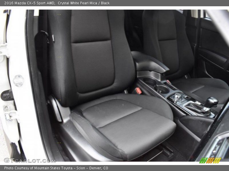 Crystal White Pearl Mica / Black 2016 Mazda CX-5 Sport AWD