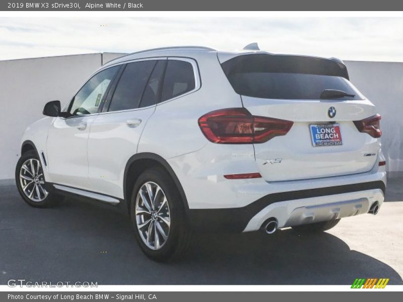 Alpine White / Black 2019 BMW X3 sDrive30i
