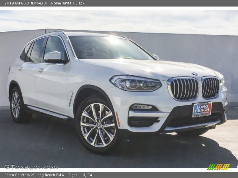 Alpine White / Black 2019 BMW X3 sDrive30i