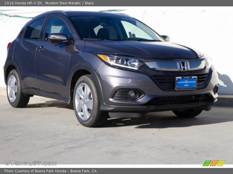 Modern Steel Metallic / Black 2019 Honda HR-V EX