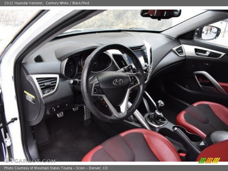 Century White / Black/Red 2012 Hyundai Veloster