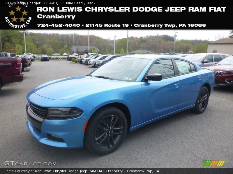 B5 Blue Pearl / Black 2019 Dodge Charger SXT AWD
