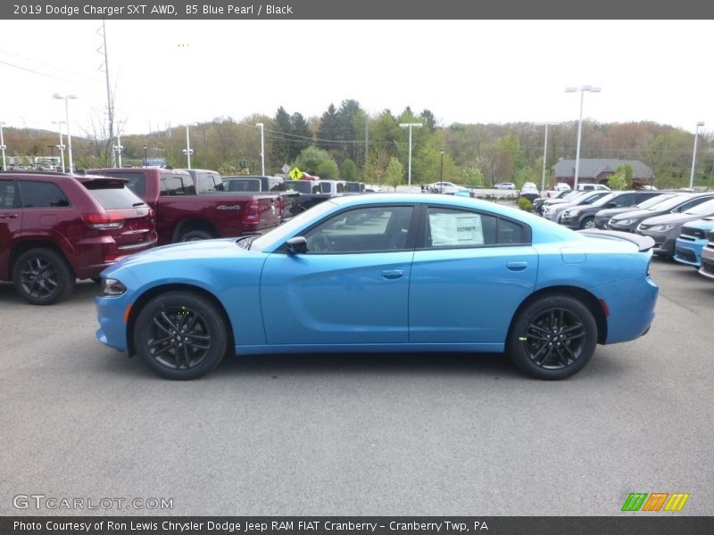 B5 Blue Pearl / Black 2019 Dodge Charger SXT AWD