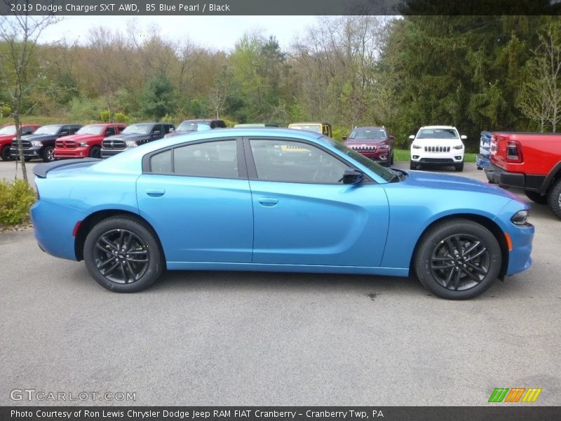 B5 Blue Pearl / Black 2019 Dodge Charger SXT AWD