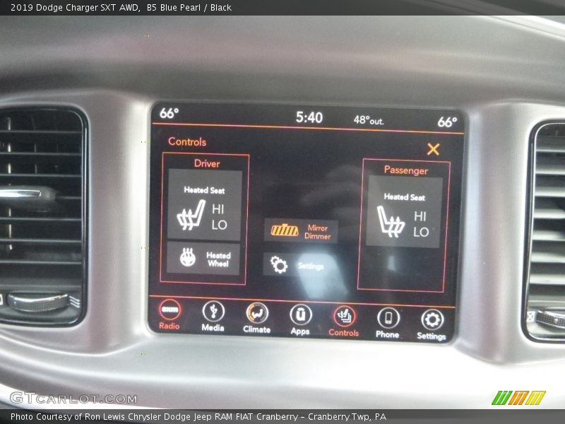B5 Blue Pearl / Black 2019 Dodge Charger SXT AWD