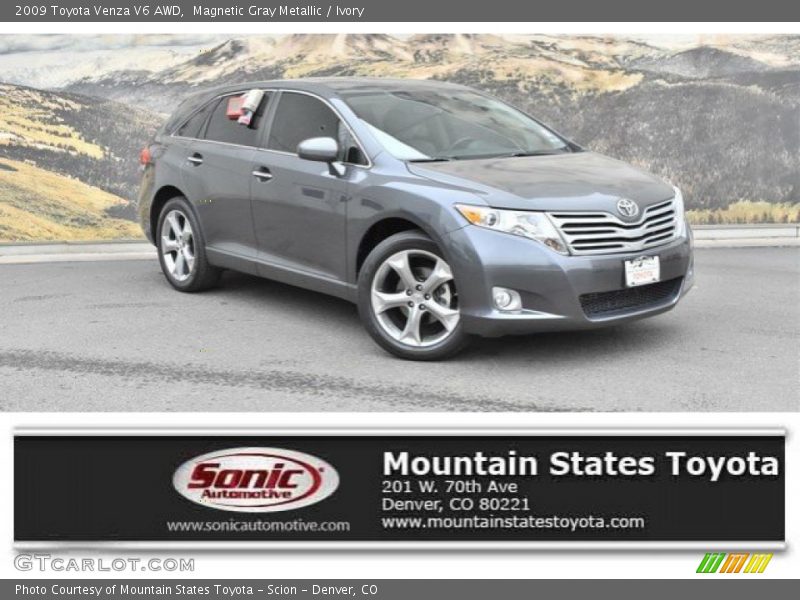 Magnetic Gray Metallic / Ivory 2009 Toyota Venza V6 AWD