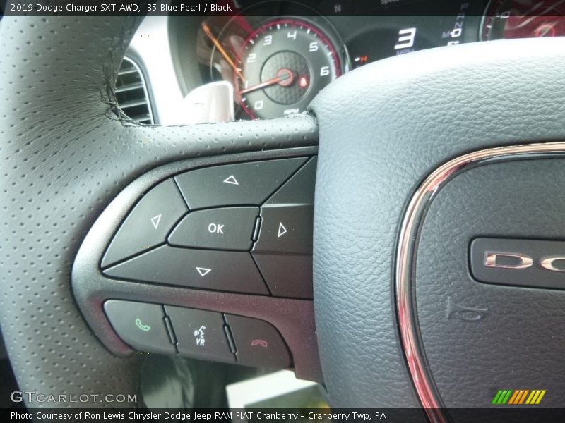 B5 Blue Pearl / Black 2019 Dodge Charger SXT AWD