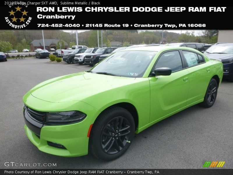 Sublime Metallic / Black 2019 Dodge Charger SXT AWD