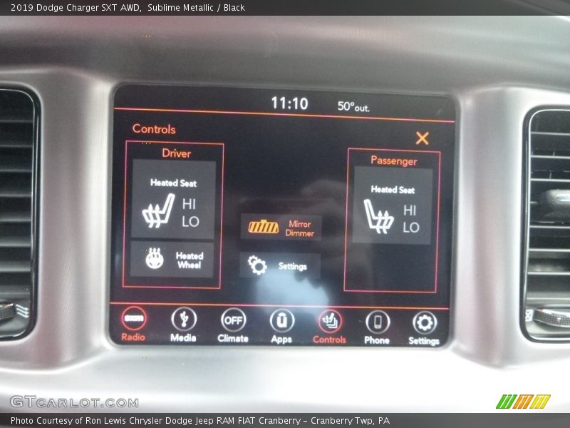 Sublime Metallic / Black 2019 Dodge Charger SXT AWD