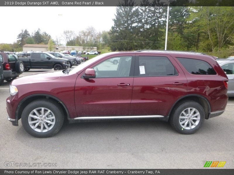 Octane Red Pearl / Black 2019 Dodge Durango SXT AWD
