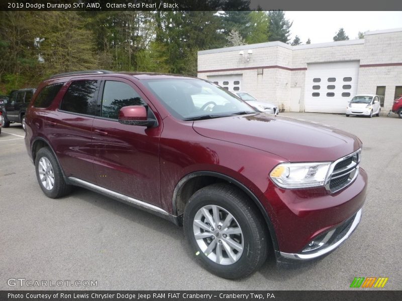 Octane Red Pearl / Black 2019 Dodge Durango SXT AWD