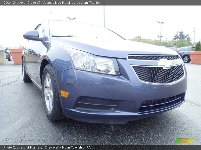 Atlantis Blue Metallic / Medium Titanium 2014 Chevrolet Cruze LT