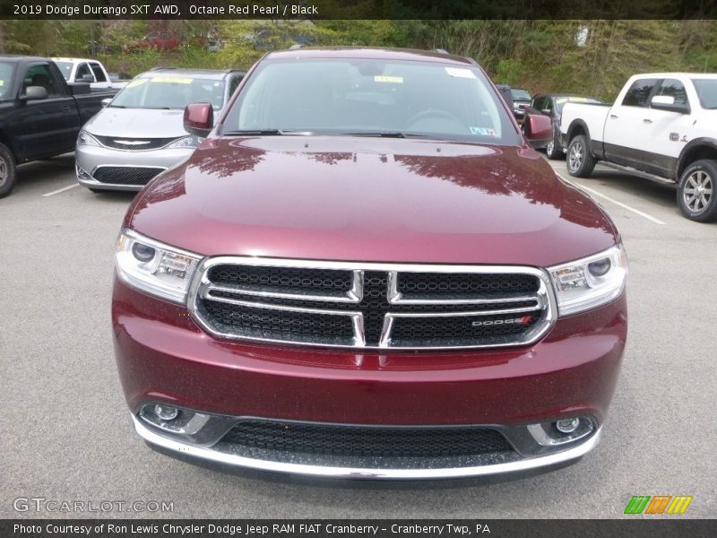 Octane Red Pearl / Black 2019 Dodge Durango SXT AWD