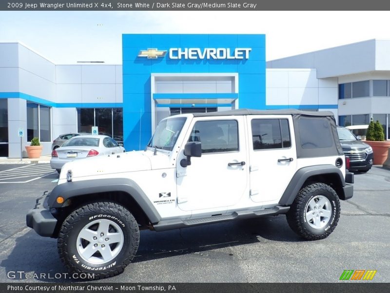 Stone White / Dark Slate Gray/Medium Slate Gray 2009 Jeep Wrangler Unlimited X 4x4